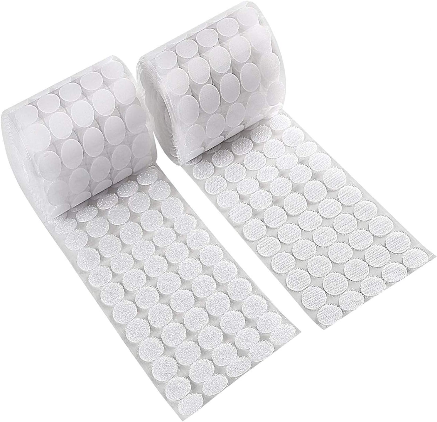 Sticky Back Coins Clear Dots Hook and Loop Fasterners Self Adhesive Dot Tapes (0.79in)