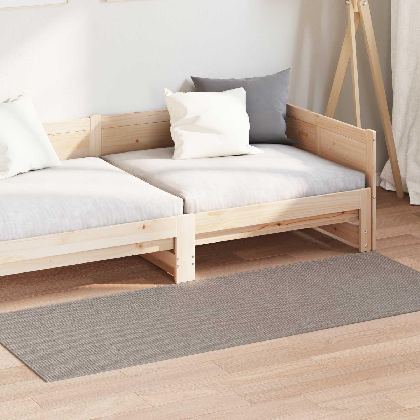 Tapis de sol antidérapant LUGO rectangulaire lavable coloris taupe