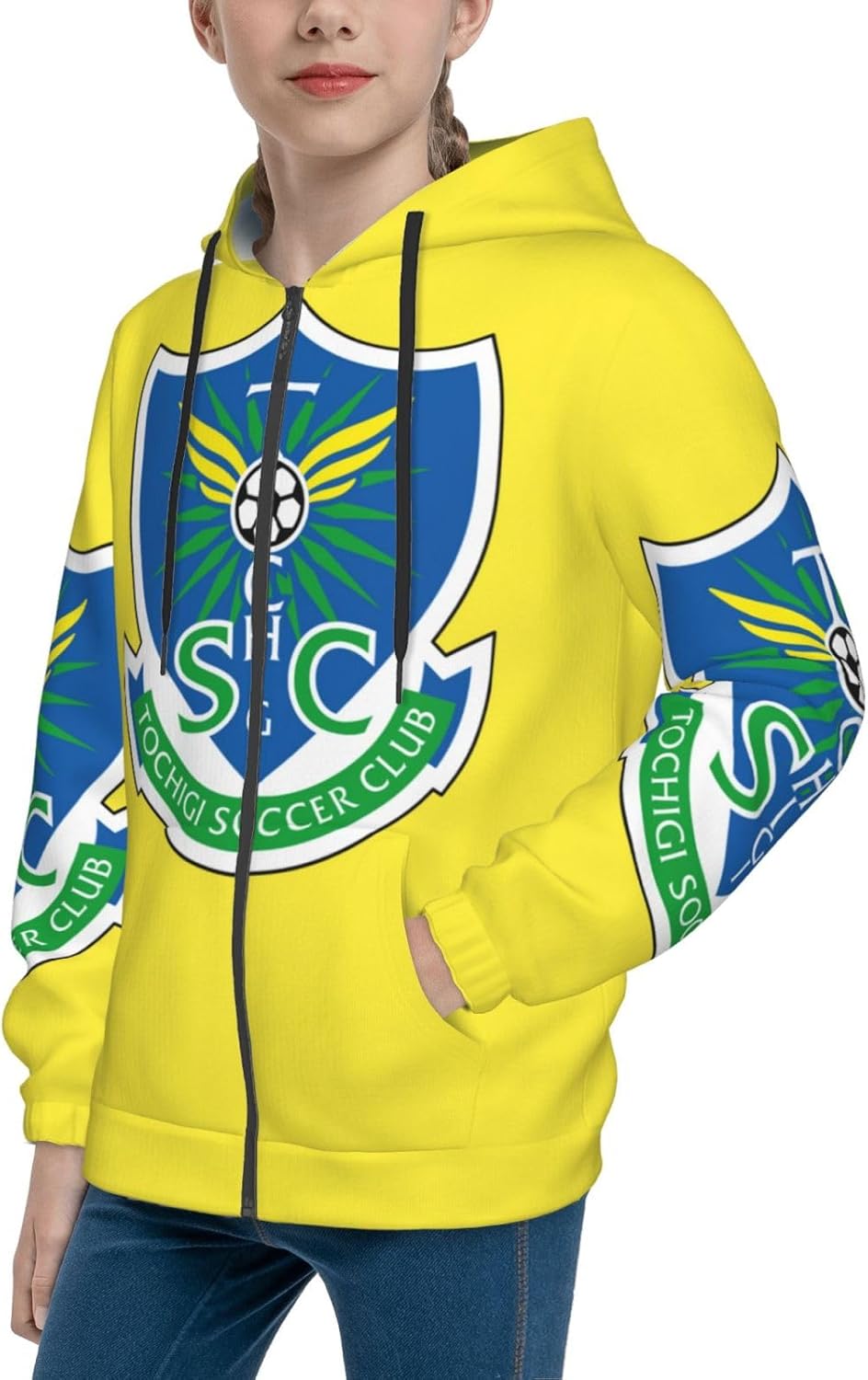 [しょけいこ] 栃木サッカークラブ パーカー キッズ トレーナー 長袖通学 中学生 高校生 春秋冬 セーター カジュアル ジャケット