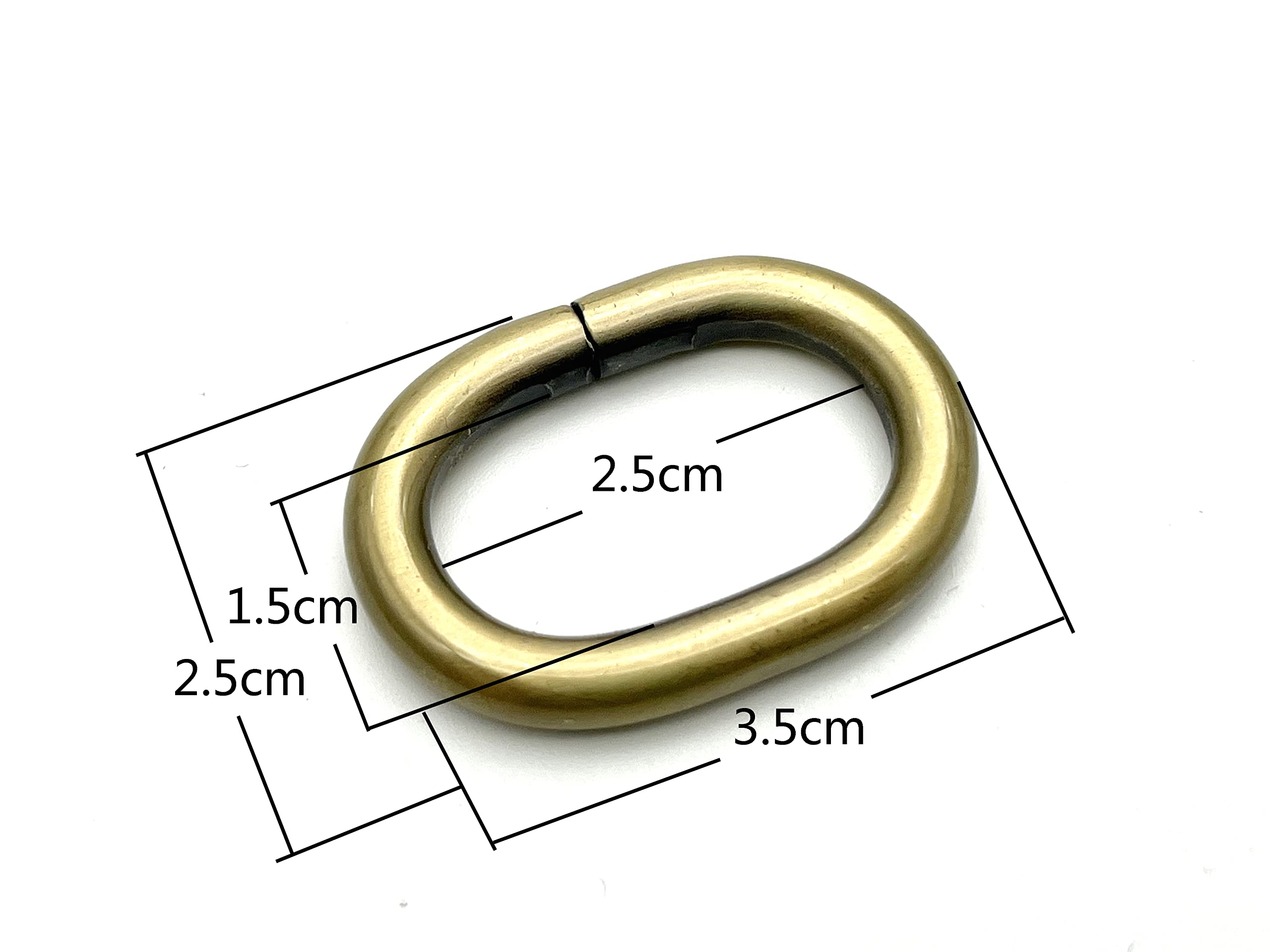 Anelli A D Metallici Per Borse - 8 Pezzi, Colorati, Per Fai Da Te E Riparazioni - Foto 2