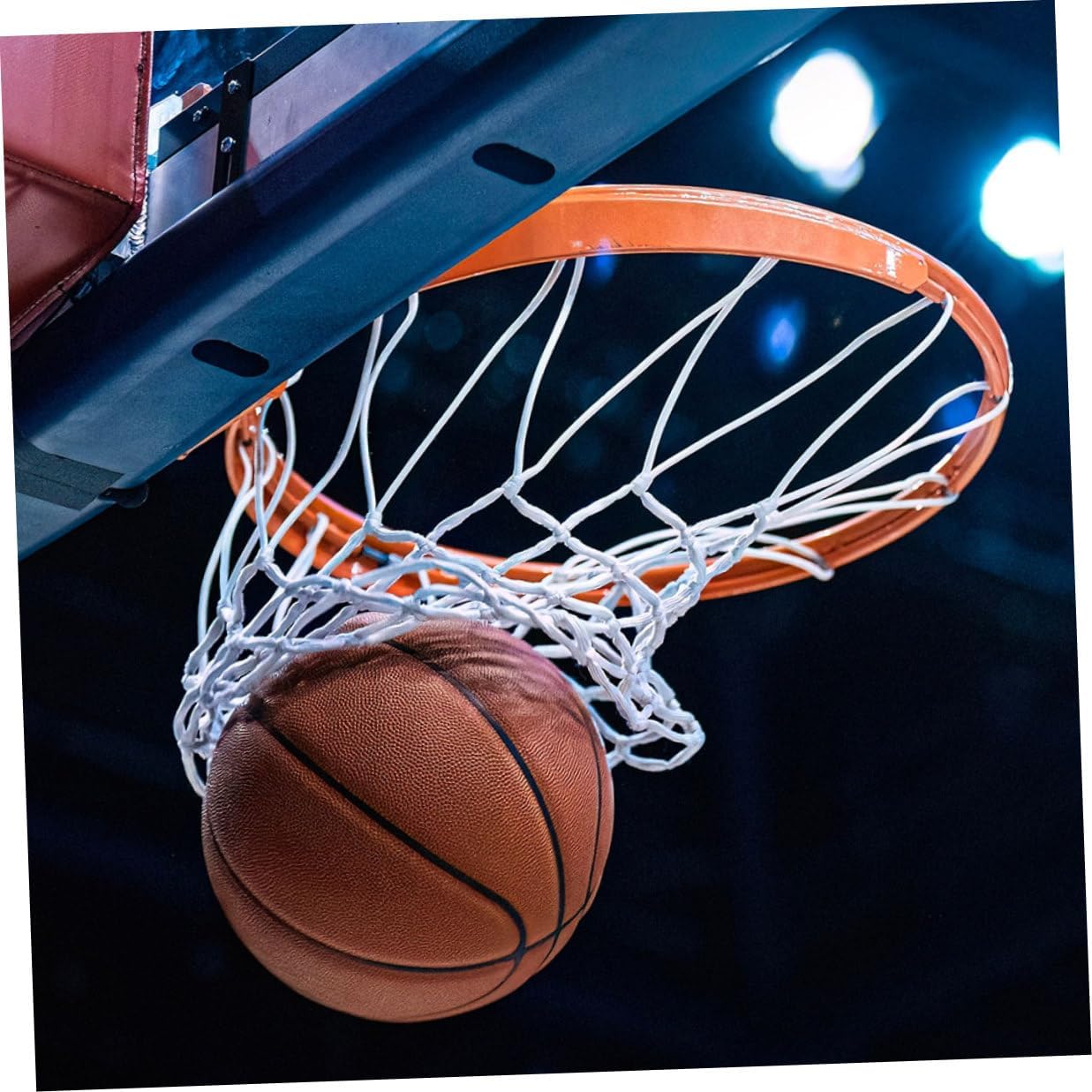 2pcs Basketball Net String Replacement Heavy Duty Plastic-Coated Steel Wire Rope with Aluminum Buckle for Outdoor Basketball Hoop Accessories
