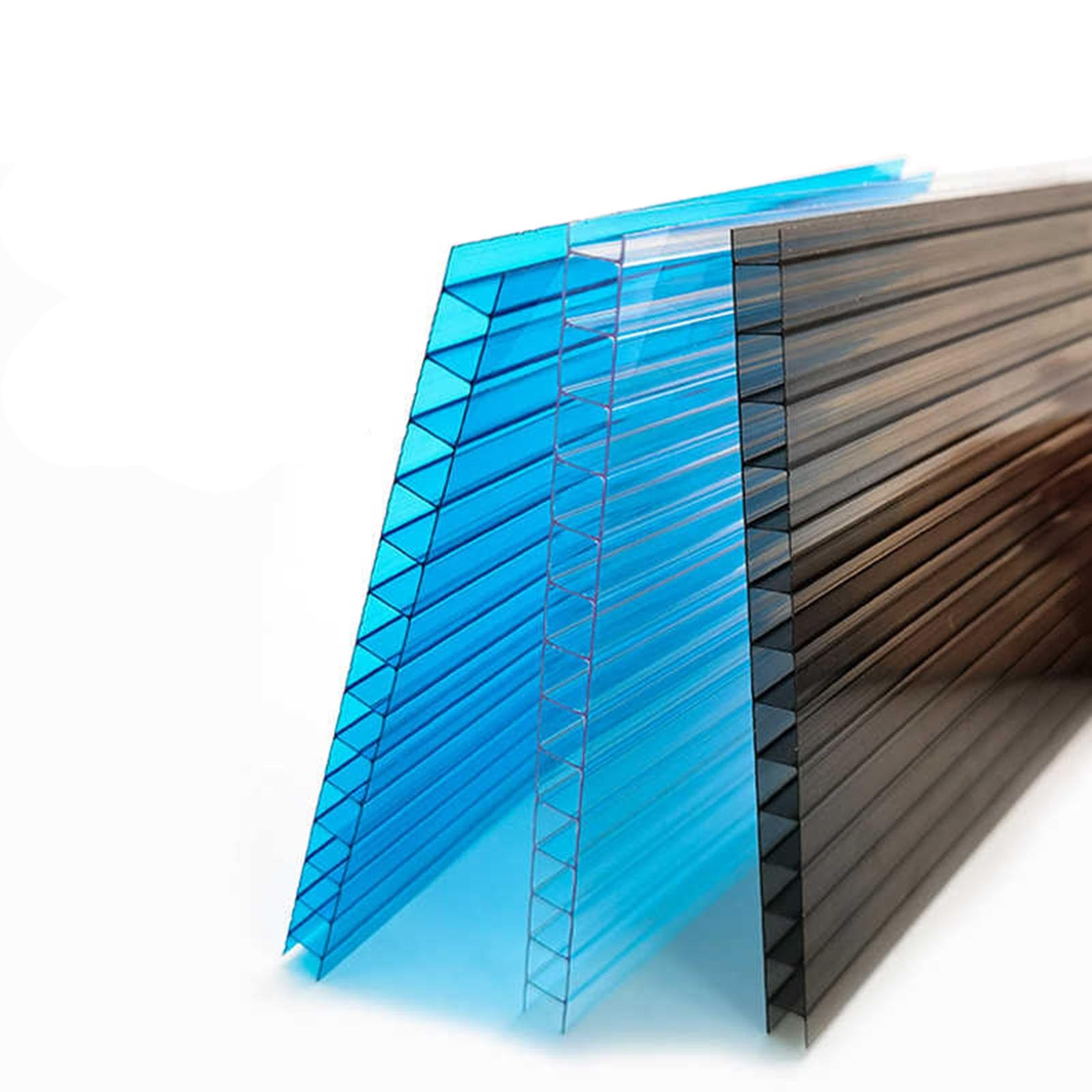 4/6/8/10 mm Doppelwandige Polycarbonatplatten, verstärkte transparente Gewächshaus-Ersatzplatten for Heimwerkerprojekte, Gewächshäuser, Schuppen und den Außenbereich(Clear,100X50cm-4mm)