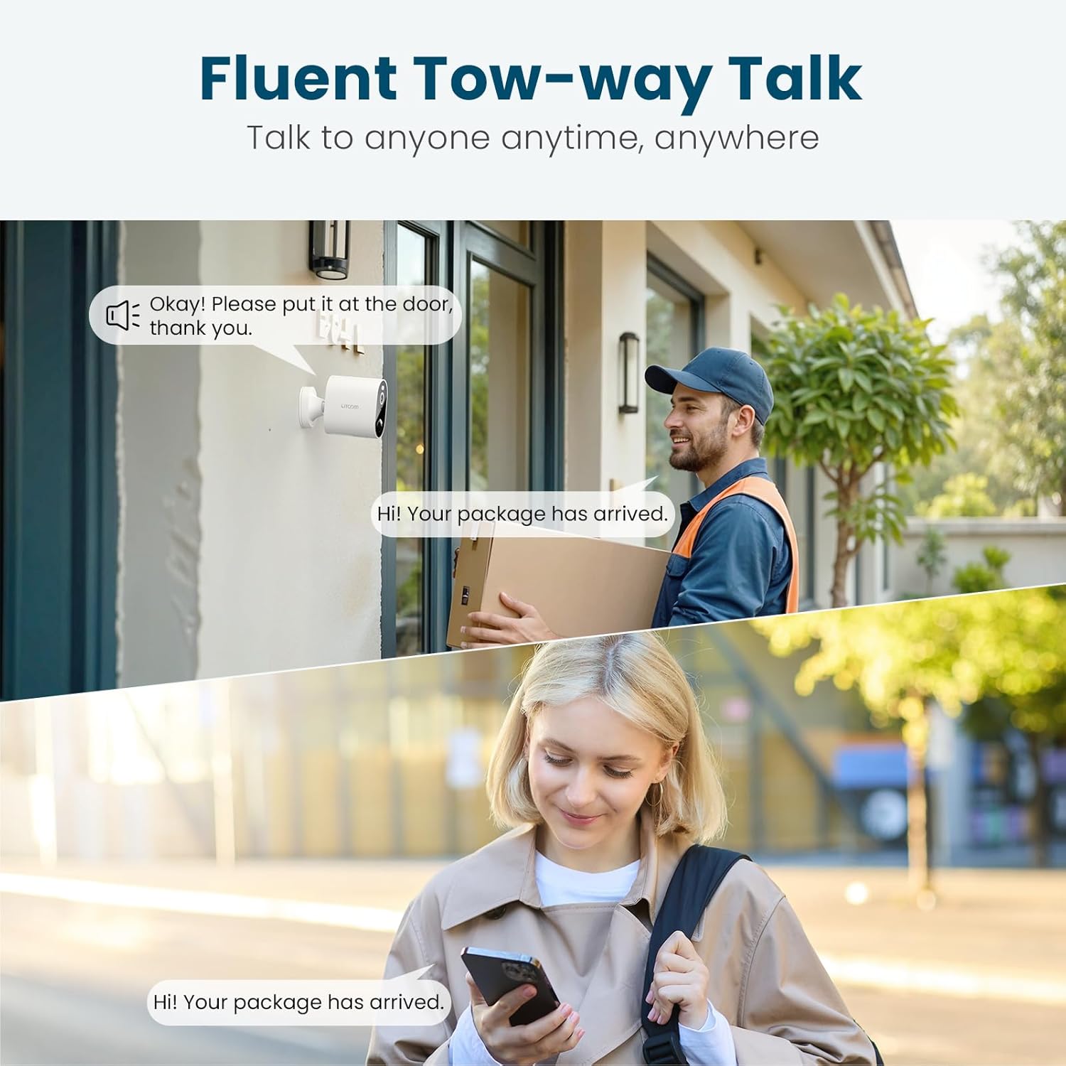 litokam 2K 4MP Security Cameras Wireless Outdoor & Home Indoor Camera with Color Night Vision,Motion Detection-IP65 Waterproof,2.4G WiFi,2-Way Audio,SD/Cloud Storage,Alexa/Google Assistant Compatible