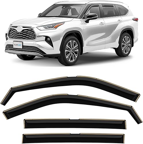 Miniatura 8 de CLIM ART Protectores de lluvia increíblemente duraderos en el canal para Chevy SilveradoSierra 2500HD3500HD 2020-2024 Crew Cab, deflectores de
