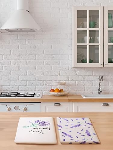 Miniatura 6 de Bencailor Juego de 4 toallas de cocina florales para cocina, juego de decoración de cocina de primavera para cocinar, hornear, asar a la parrilla,
