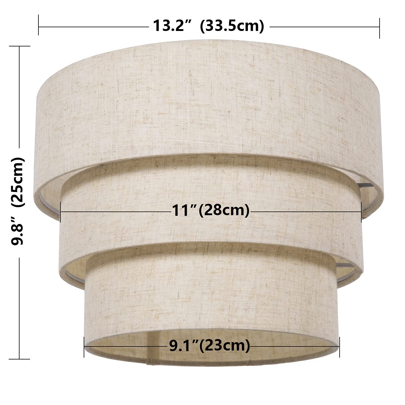 Bepsty Fabric Lamp Shade for Floor Lamp, Chandelier Pendant Light