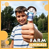 Vista 6 de RIY 10 marionetas de dedo de tiempo de cuentos – Old Macdonald Had A Farm Marionetas educativas para cesta de Pascua