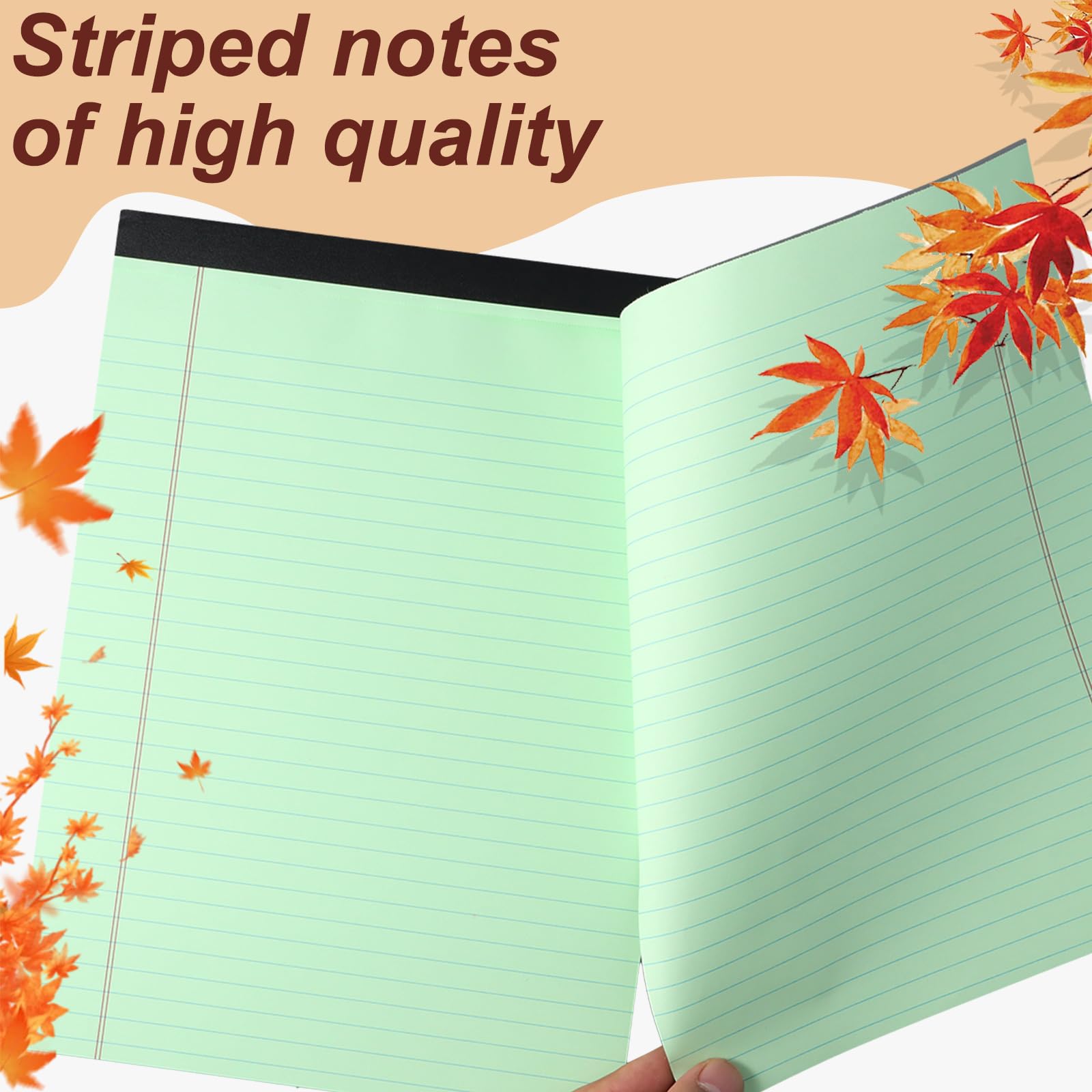 Legal Pad A4 Blocco Note 8.5" x 11.65" Carta a Righe Colorata 50 Fogli per Ufficio Scuola Casa