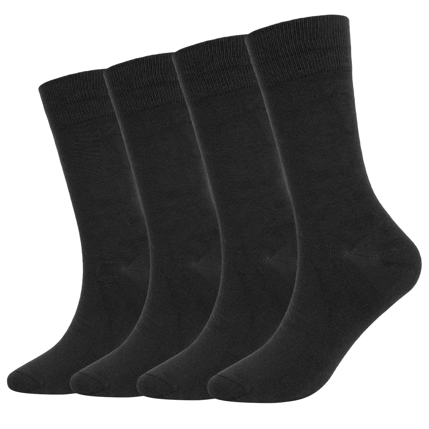 Dress Socks for Men, 4 Pair Bamboo Crew