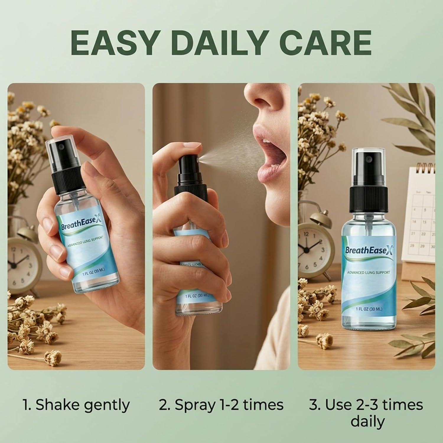 BreathEaseX Lung Spray, Natural Herbal Formula Containing Echinacea