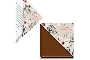 Pink Flamingo Cute Leather Bookmark Fun Triangle Making Corner Bookmark Book Accessories...