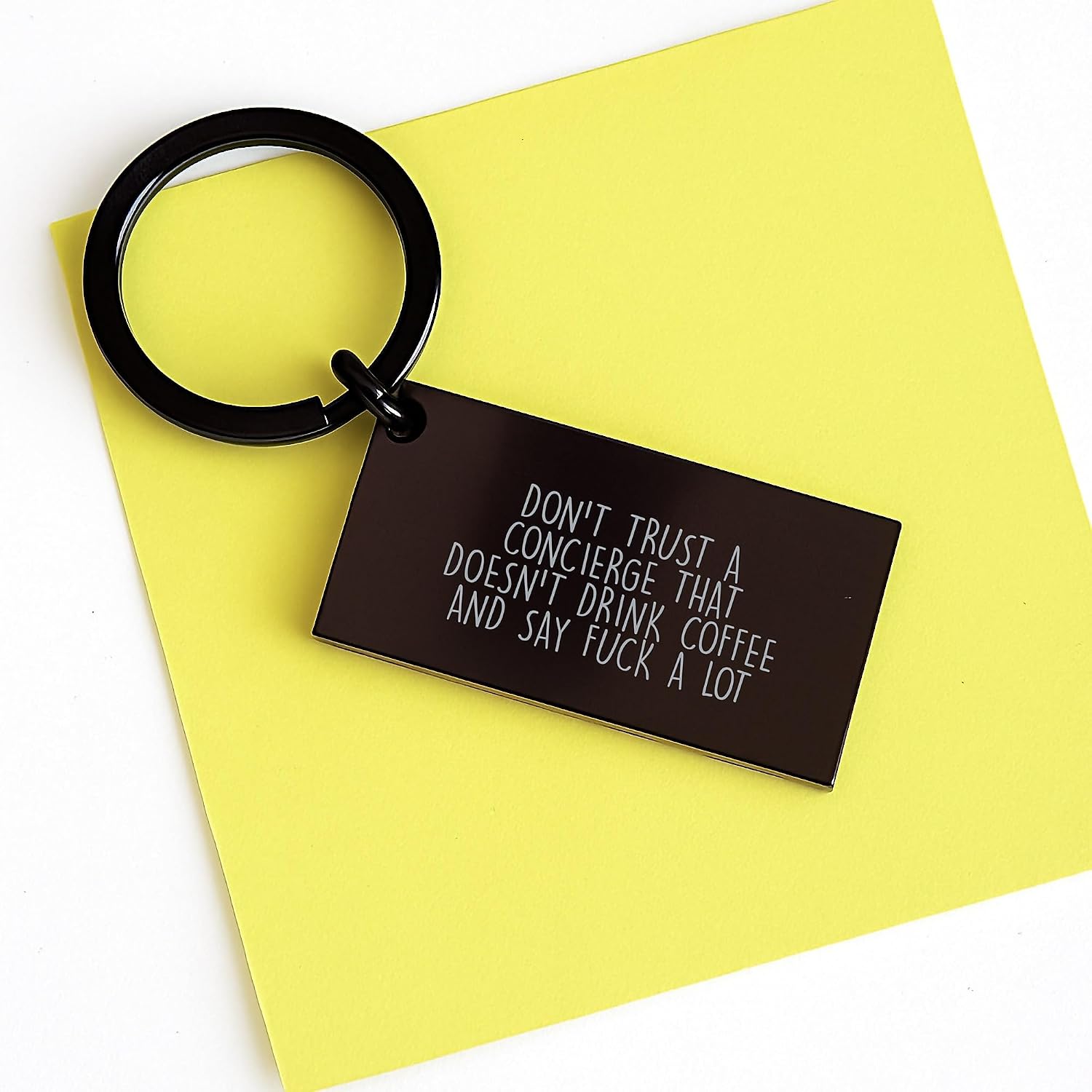 Birthday Gift Concierge Keychain Present for Her – Coffee & Cuss Humor image 3