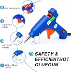 Hot Glue Gun with 40 Sticks, Mini Glue Guns and Sticks Set with Carrying Case, Hot Melt Glue Gun for School Crafts DIY Arts, Quick Home Repairs and Festival Decorations