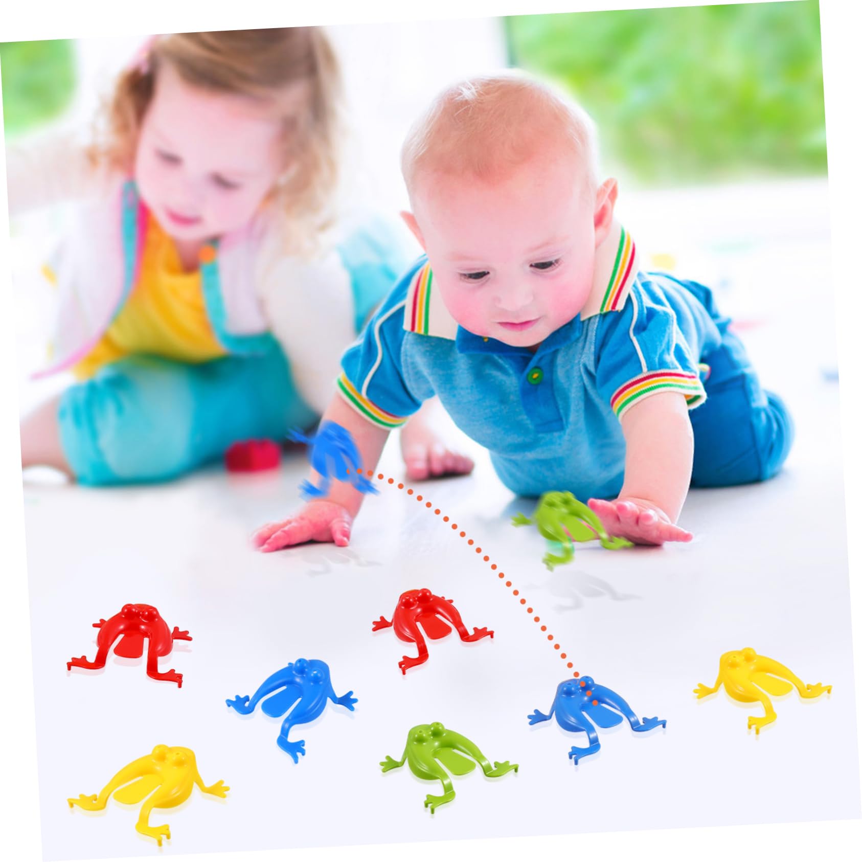 RNXRZANK Lot de 12 Grenouilles Sauteuses En Plastique Réutilisable, Idéales pour Les Fêtes D'anniversaire et Les Cadeaux pour Les Parents, 1 pc, comme décrit