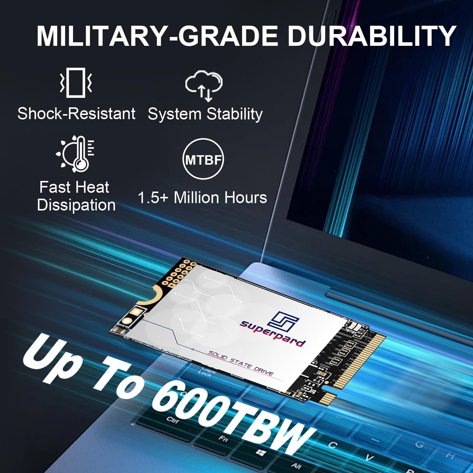 SSD 512 GB M.2 2242 NVMe PCIe Gen3.0 x 4, dysk twardy SSD wewnętrzny, kompatybilny z Ultrabook/Mini PC, technologią 3D NAND i energooszczędnością, do laptopów/systemów wbudowanych/zastosowań