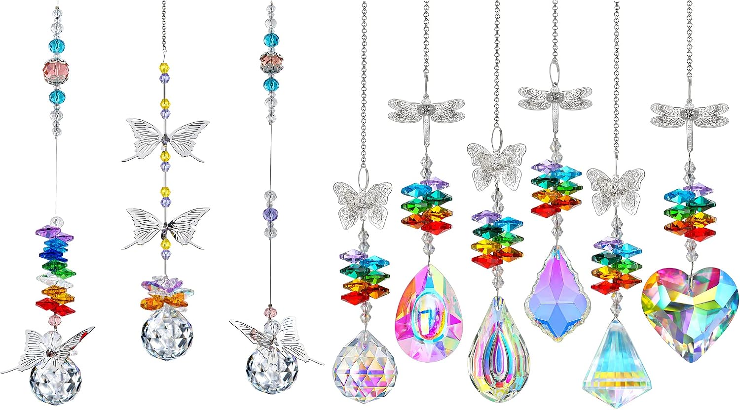 20 pezzi AB colore a goccia prisma di cristallo sfaccettato decorazioni pendenti Suncatcher lampadario in vetro parti ciondolo fai da te creazione di gioielli  39