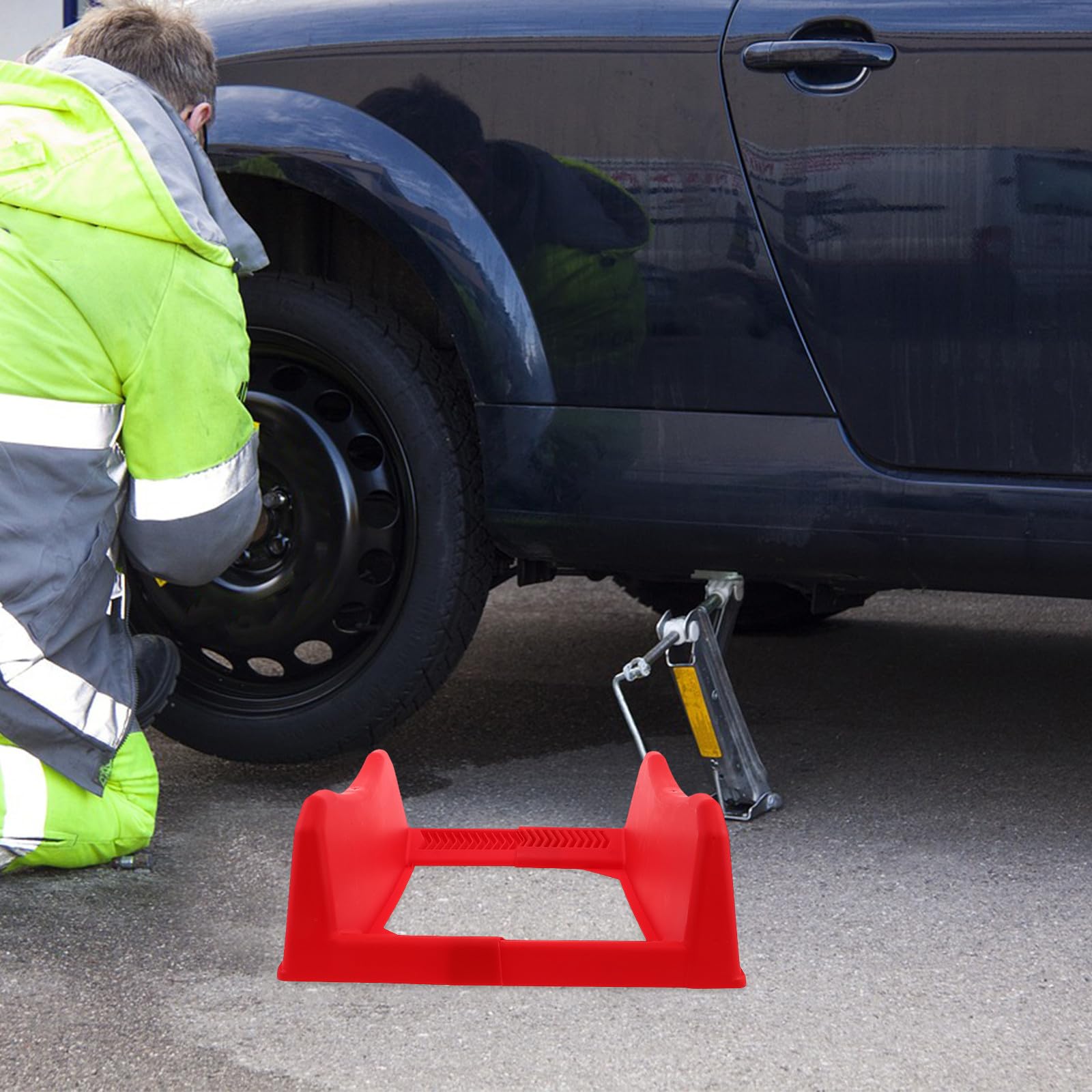 Supporto Porta Pneumatici da Garage in Plastica Rossa, Facile da Installare e Portatile, per Uso Domestico e Commerciale Design Elegante e Semplice