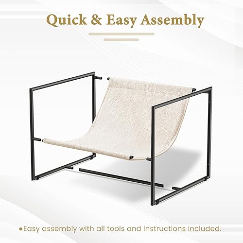 Miniatura 7 de Furnilivng - Juego de 2 sillas decorativas grandes de tela, cómoda silla de lectura tapizada para sala de estar, dormitorio, vestidor, oficina en