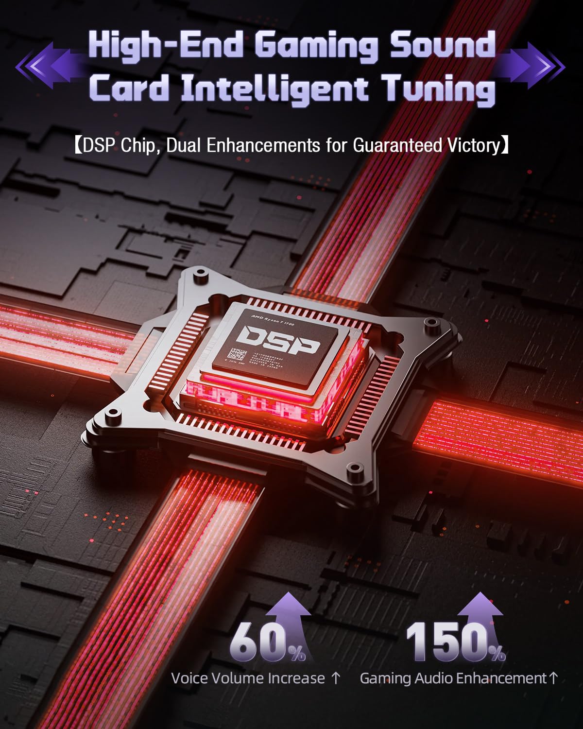 Pro Gaming zestaw słuchawkowy USB z technologią przewodzenia powietrza, odłączany mikrofon, czarny, podświetlenie LED, do gier komputerowych