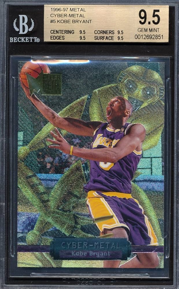 コービー　カード Amazon.com: 1996-97 Metal Cyber-Metal #5 Kobe Bryant Rookie