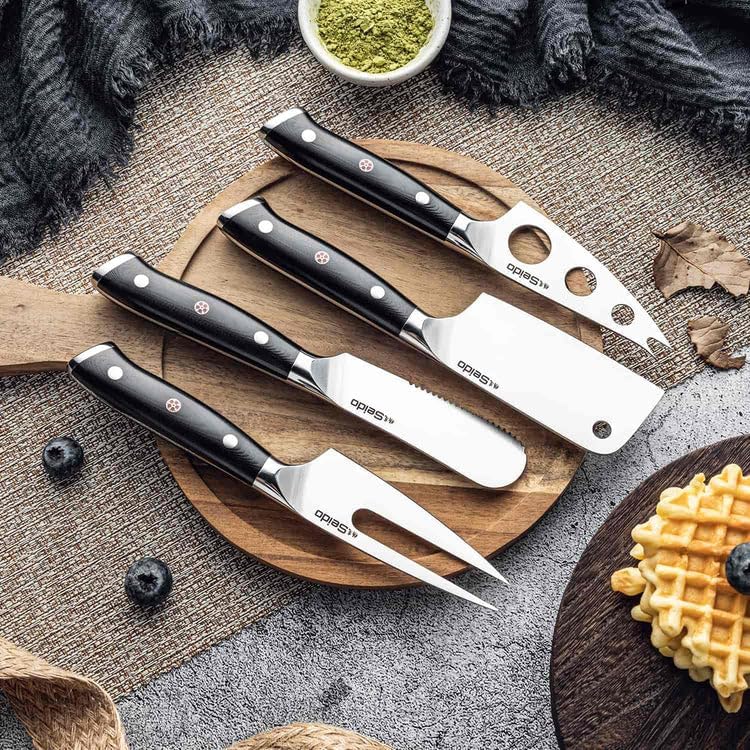Seido Knives Shujin 4-Piece Charcuterie & Cheese Knife Set – Master Every Slice & Spread with Precision Elegance