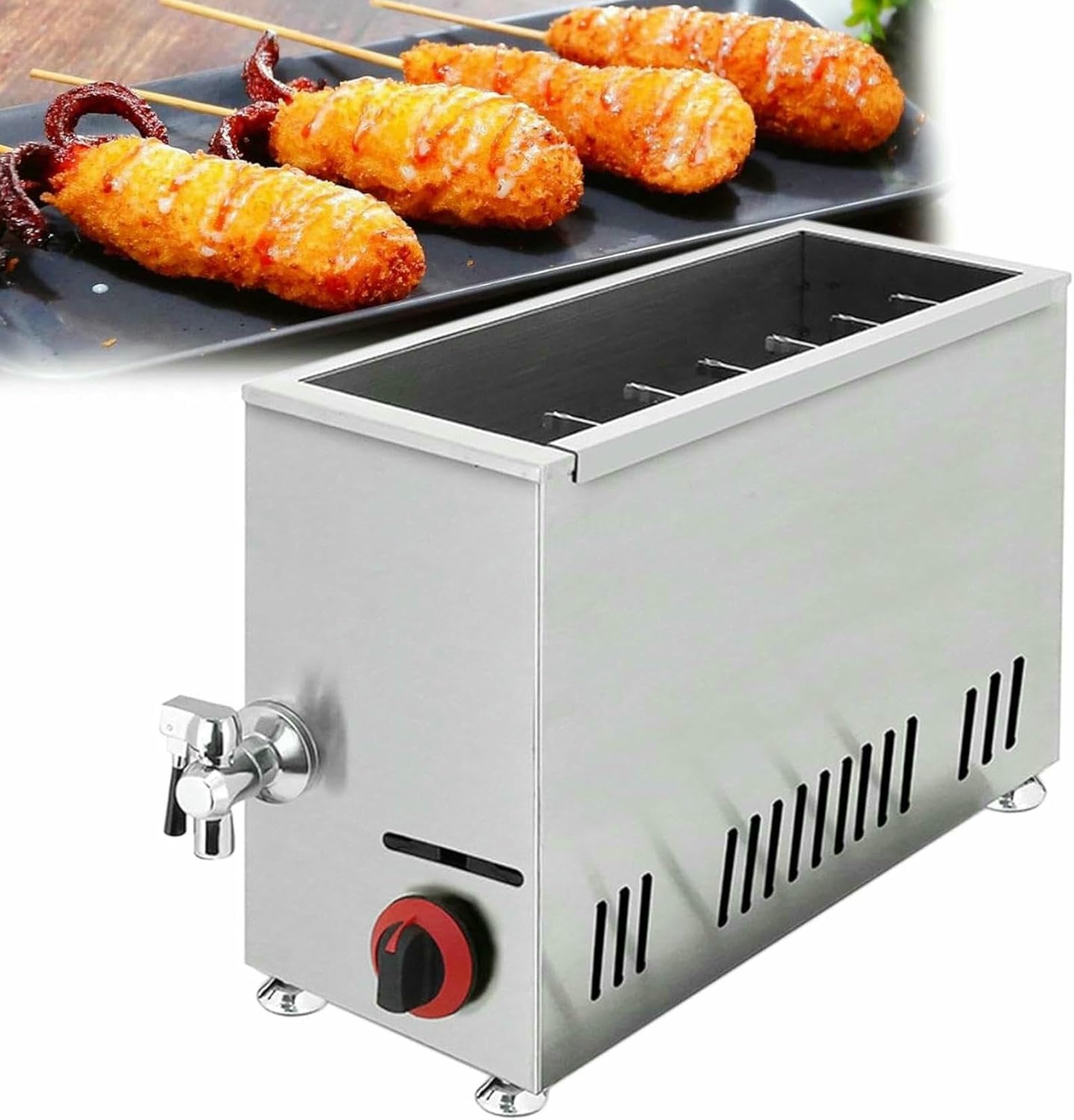 Komercyjna frytkownica do sera do hot dogów, frytkownica 21 l dla psów kukurydzianych i pałeczek serowych, idealna do restauracji i gastronomii