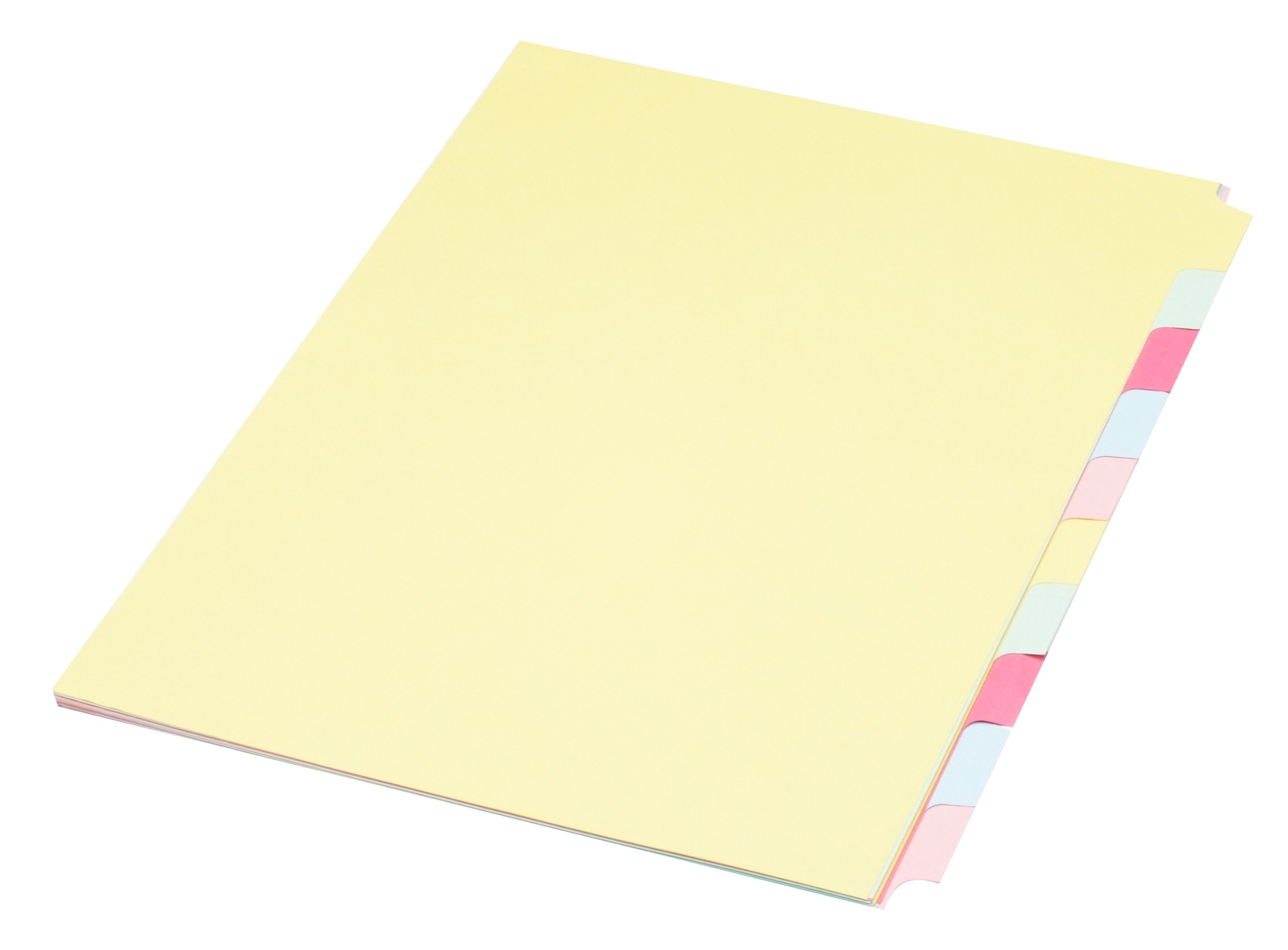 Oxford 200 Intercalaires Carton Recyclé 190g/m² - 4 Couleurs - 10,5x24 Cm - Perforés Double Trou