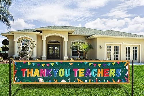 Miniatura 3 de Nepnuser Cartel grande de agradecimiento para el día de agradecimiento del profesor, cartel colgante para el aula, tablero de anuncios y decoración