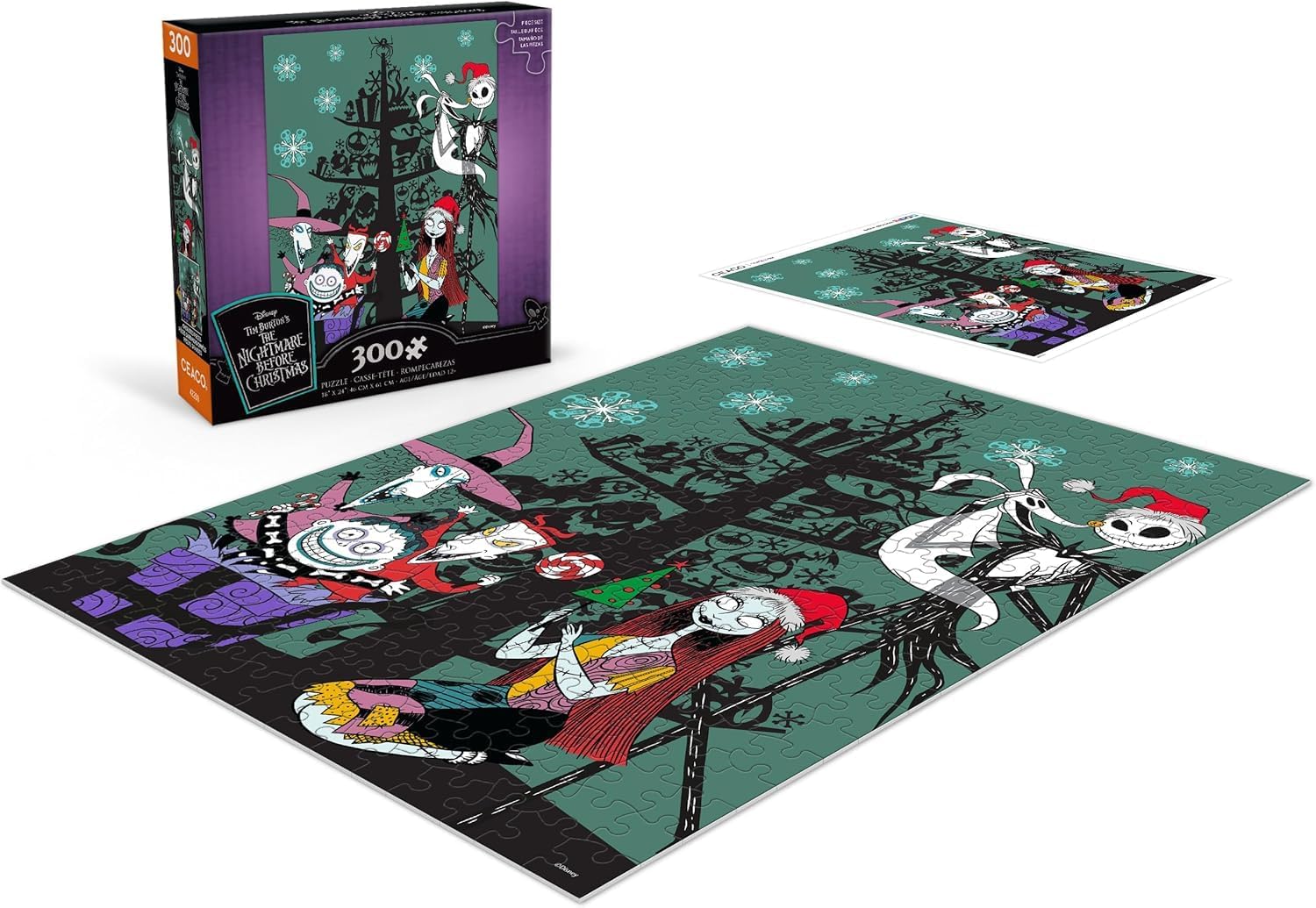 Ceaco - Disney - Tim Burton's Nightmare Before Christmas - Christmas Tree - 300 Oversized Piece Jigsaw Puzzle