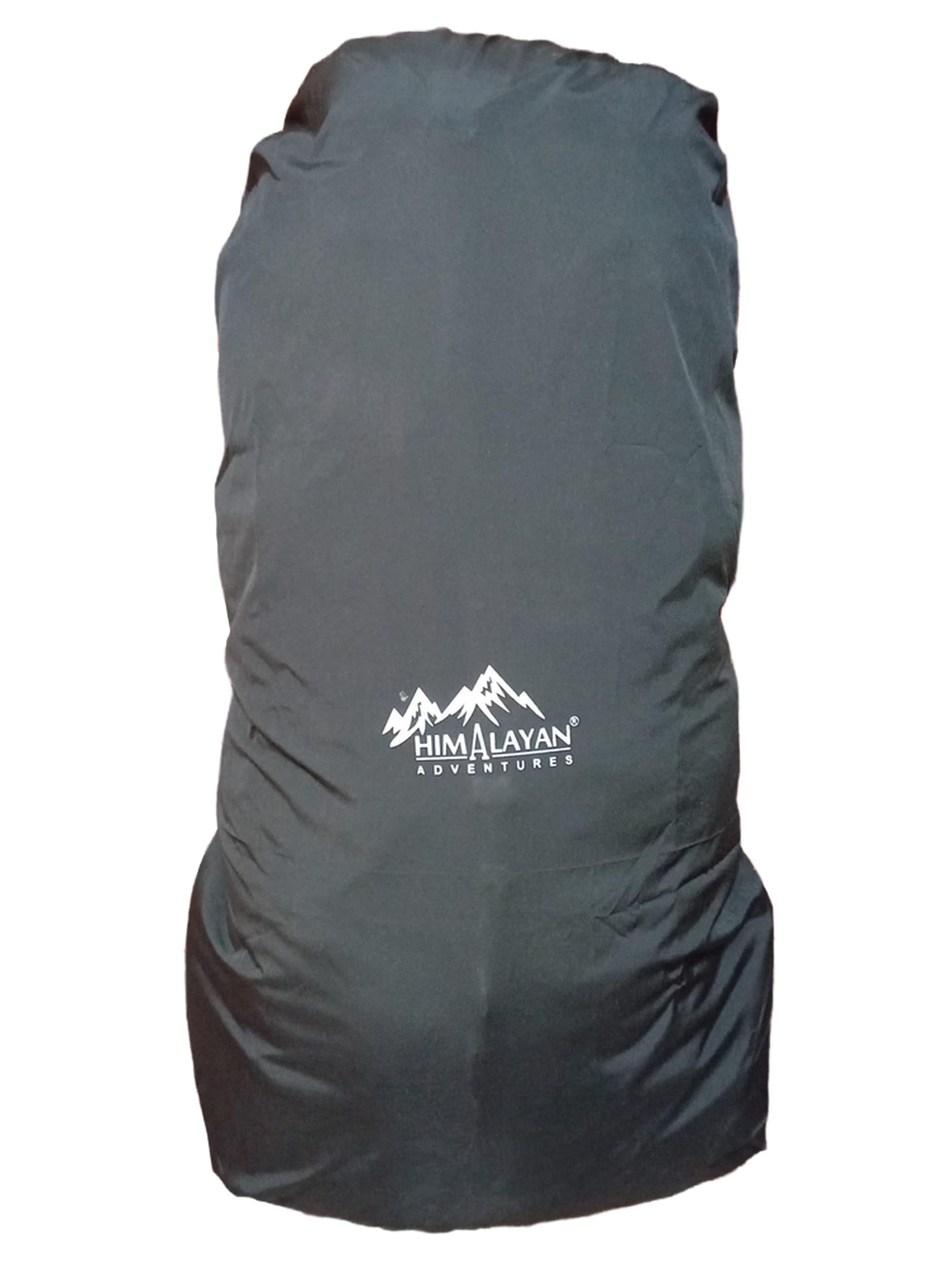 Himalayan Adventures 100% Waterproof 70L to 110L Rain Cover for Backpack Bags, Rainproof Dustproof Protector Raincover Elastic Adjustable Trekking, Camping, Hiking Bag Cover (70TO110L) (Black)-picture-18