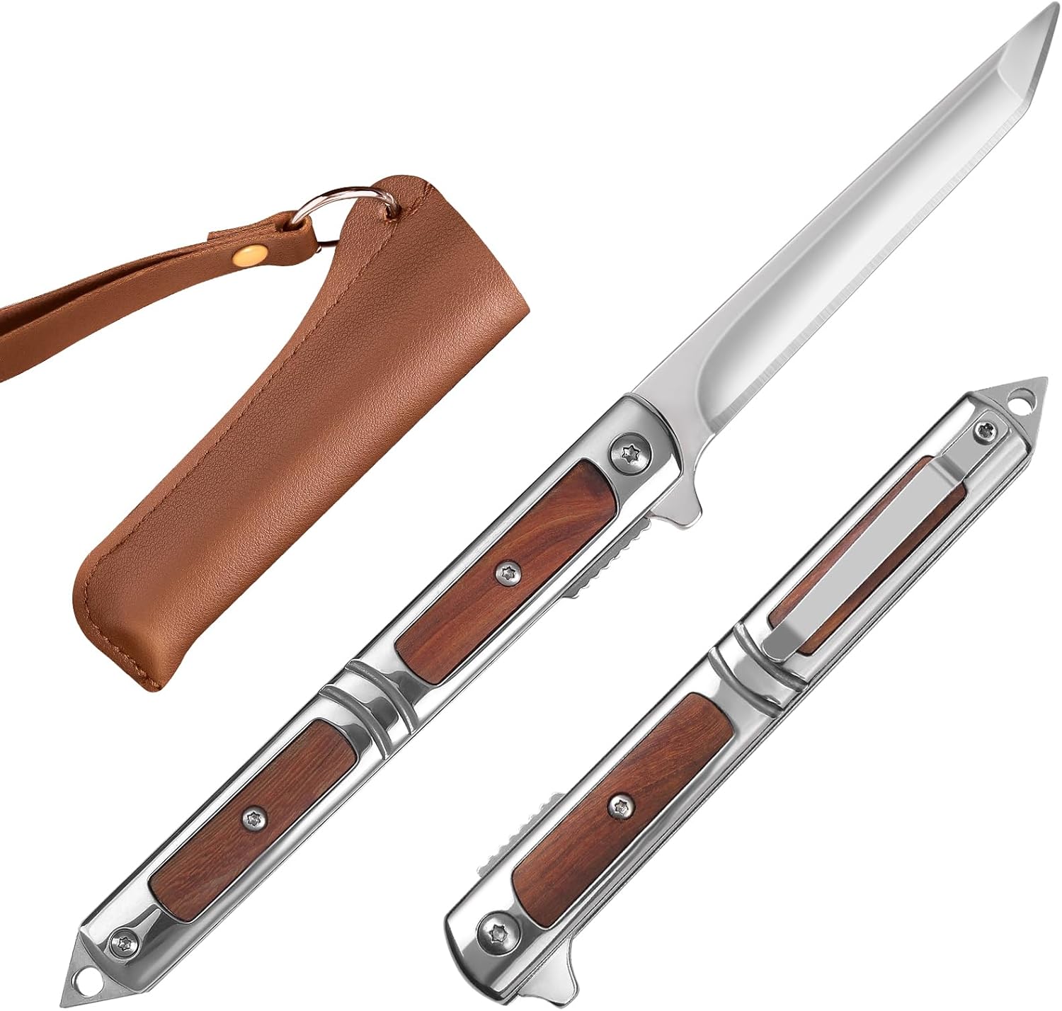 ITOKEY EDC Pocket Knife for Men, Tanto Folding Knife