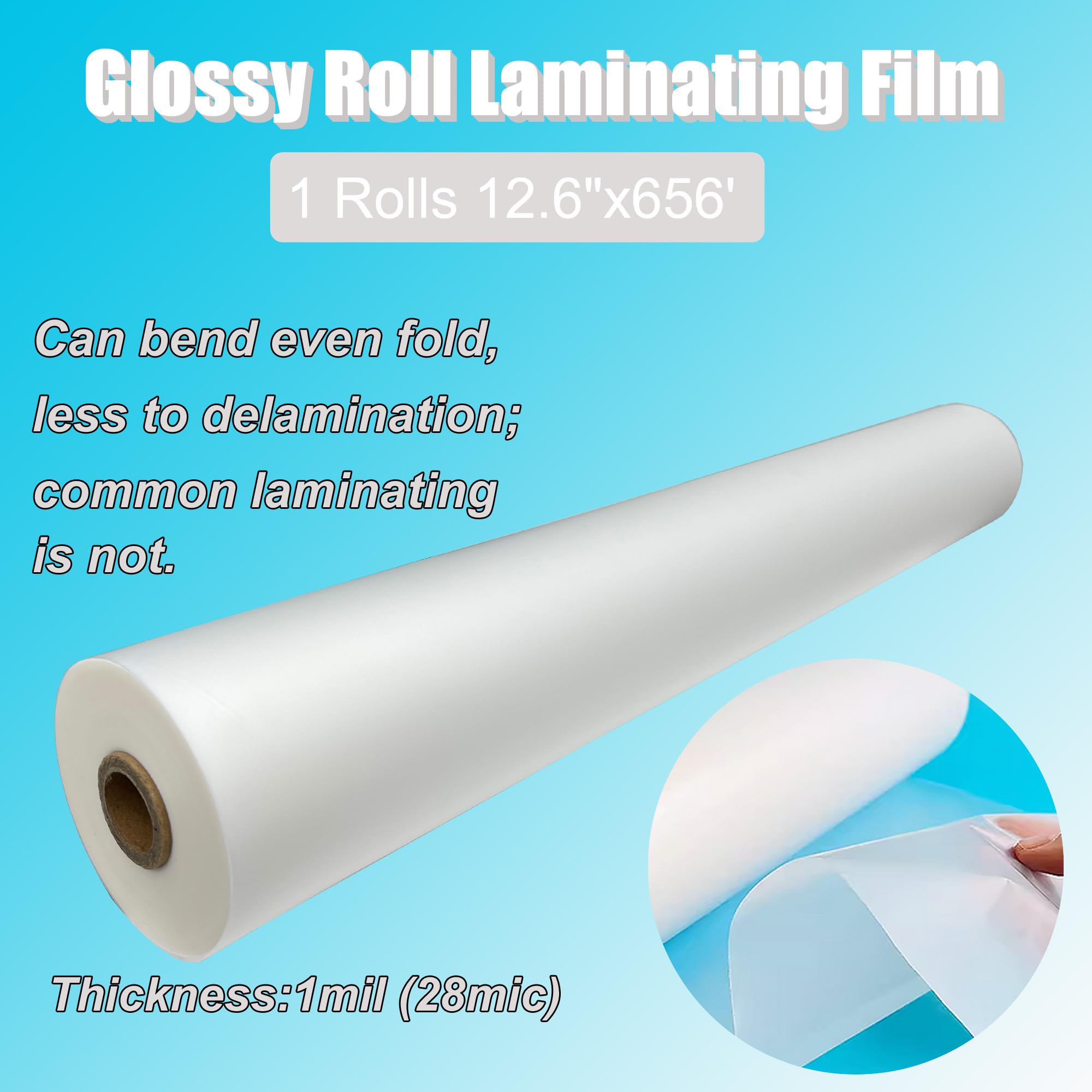 HQHAOTWU Glossy Laminating Film 12.6