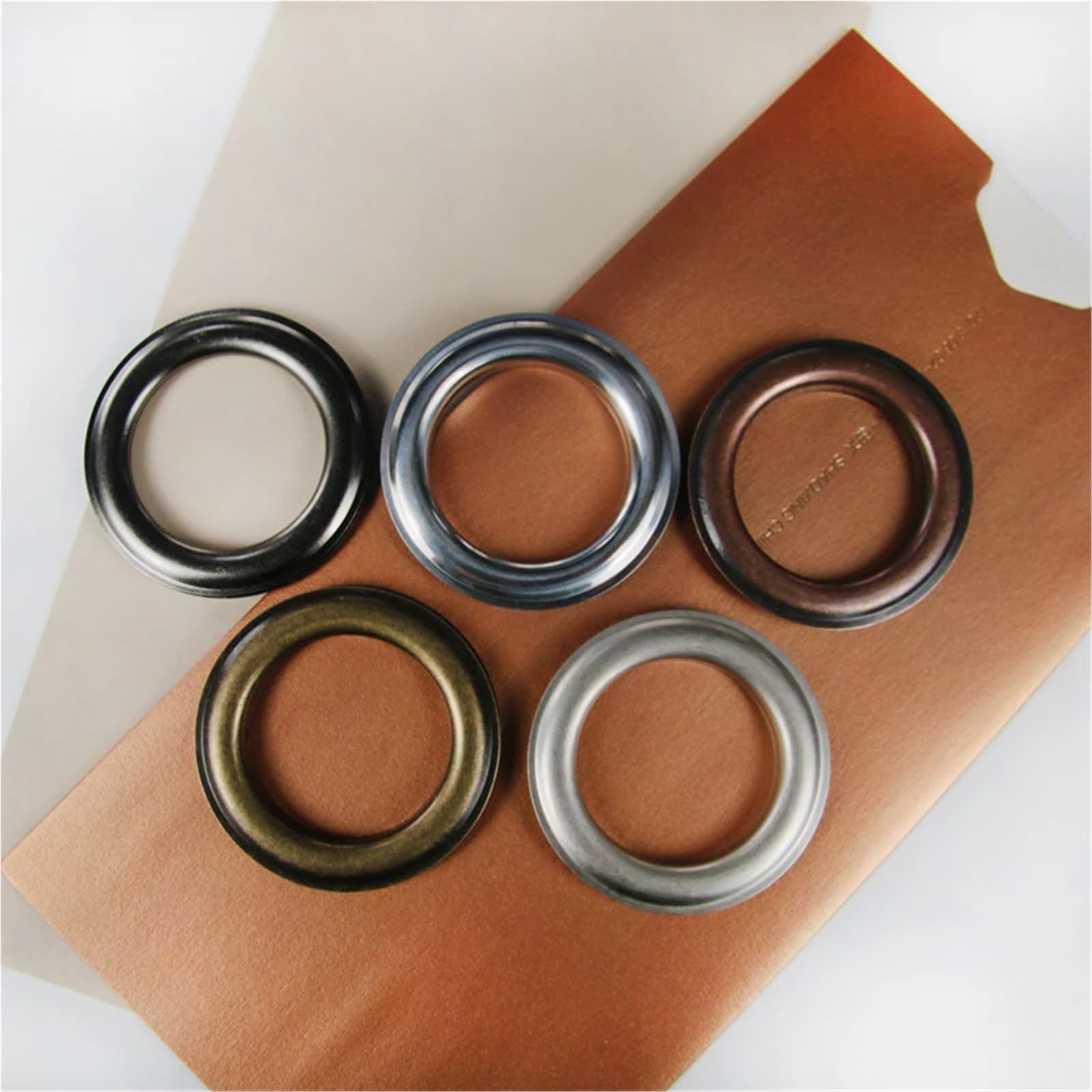 30 Pares de Anillos Metal Plateado for Cortina Ojal decoración habitación Accesorios Ojales Colgantes para Cortinas Y Barras De Cortina(Red Bronze)