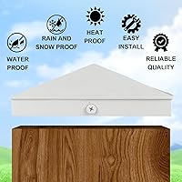 Vista 3 de 8 tapas de poste de 6 x 6 pulgadas, tapas de poste de pirámide de aluminio, cubiertas decorativas para postes de vallas que funcionan solo