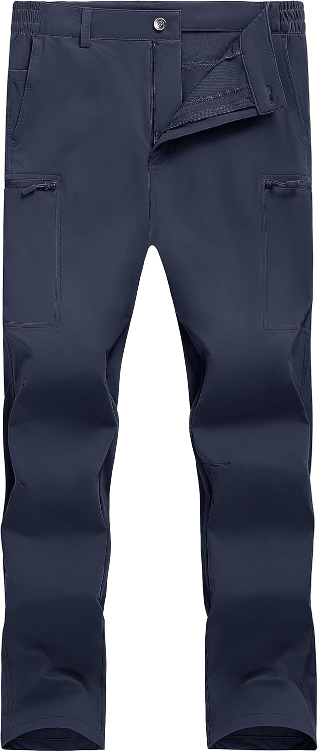 TACVASEN Men's Hiking Pants Lightweight Quick Dry Water Resistant Travel Work Fishing Pants Outdoor 6 Pockets - Image 7
