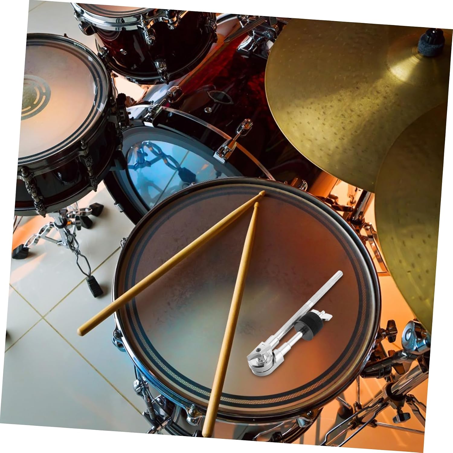 ERINGOGO Cymbal Stacker Arm Mount for Drum Stand Compact and Portable Cymbal Holder with Height and Angle Adjustments Support Accessory for Musicians