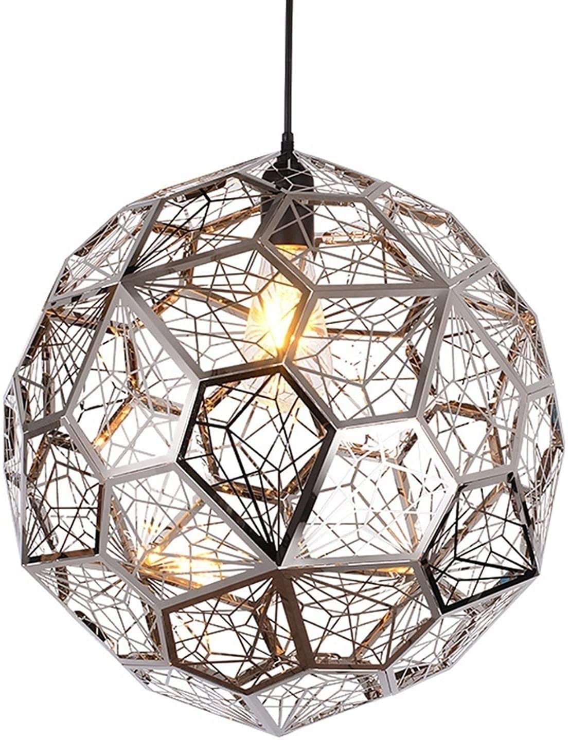 Pendentif creux en métal industriel à intensité modulable