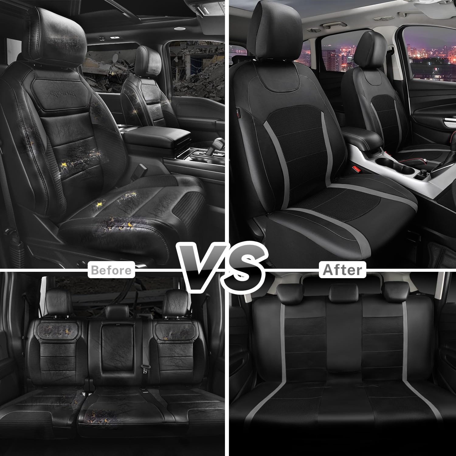 Coprisedili Universali Antiscivolo Pariitadin Set Completo Di Coprisedili Per Auto In Pelle Set Sedili Auto Impermeabile