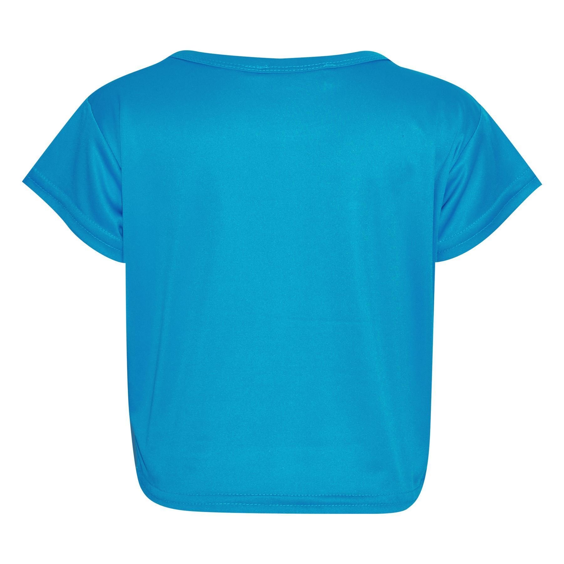 A2z 4 Kids Girls Turquoise Top Kids 98 Trendy T Shirt - New Crop Top 98 11-12