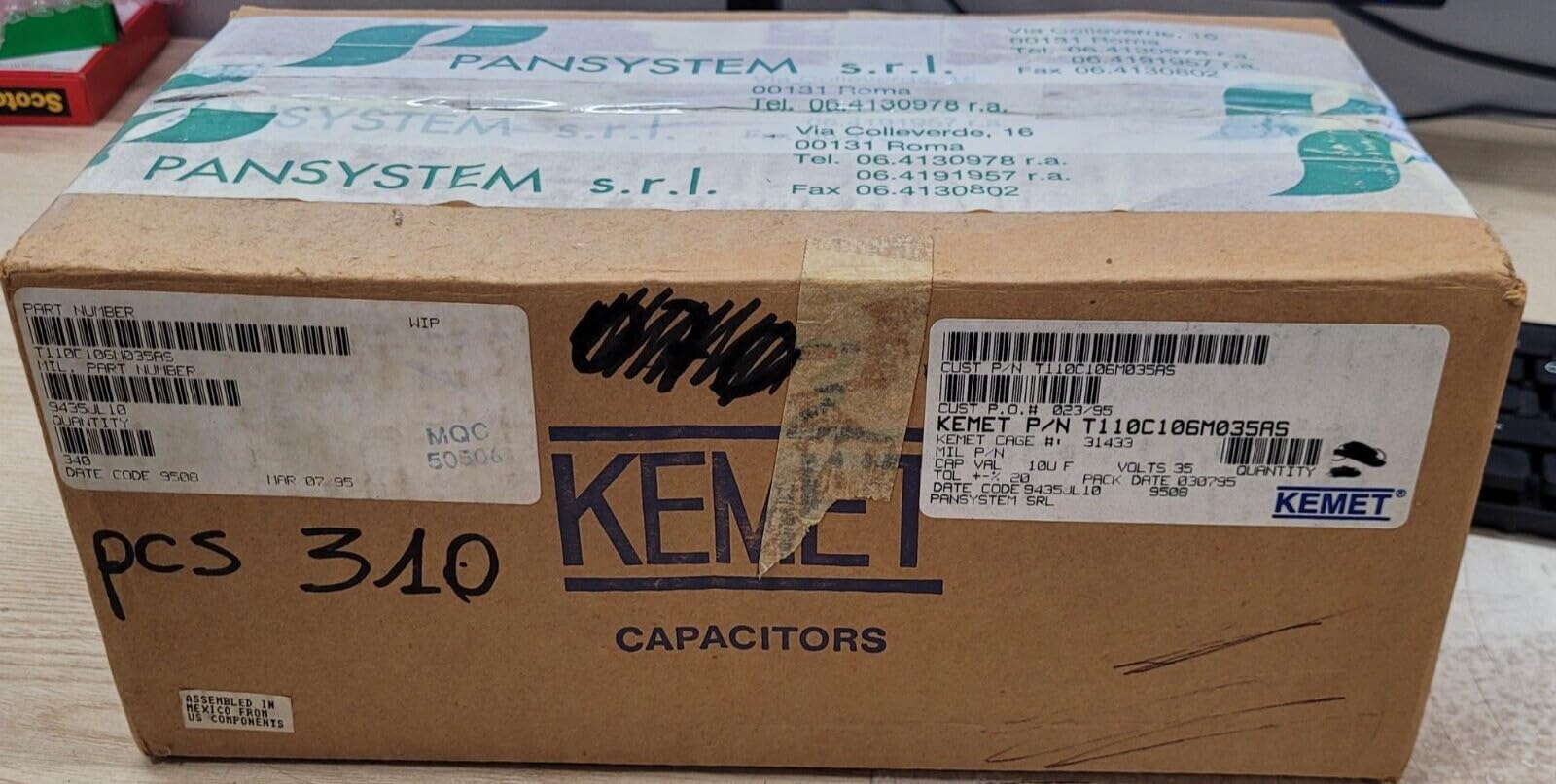 Generic (1 PC) T110C106M035AS KEMET Compatible with CAP TANT 10UF 20% 35V AXIAL