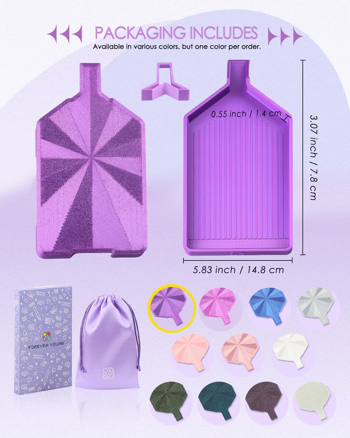 ForeverYoung Silky Diamond Art Tray with Prismatic Shine Lid, Silky Grape image 5