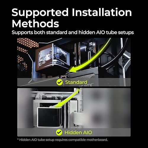 Miniatura 5 de TRYX Panorama SE 360 ARGB 14.173 in AIO giratorio 6.67 '' AMOLED pantalla curva 3D efecto anamórfico personalizable AIO enfriador 14.173 in Asetek