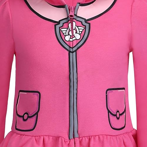 Miniatura 4 de Paw Patrol Nickelodeon Skye - Sudadera con capucha y cremallera para niñas pequeñas
