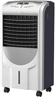 GYMAX Enfriador de Aire Portátil 5 en 1, Aire Acondicionado 75W: Calefacción, Enfriamiento, Humidificación, Purificación, Ventilación, 3 Velocidades, Temporizador, Mando a Distancia y Depósito 7L