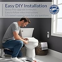 Vista 6 de Bio Bidet BB500 Heated Electric Bidet Seat with Warm Water Wash, Night Light, Low Profile Design, Elongated