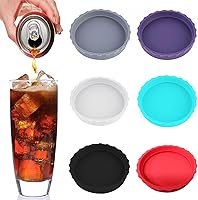 Vista 8 de 10 unidades de tapas para latas de soda, tapas de lata de silicona para soda, reutilizables, tapa de lata de silicona sin BPA, tapón y protector