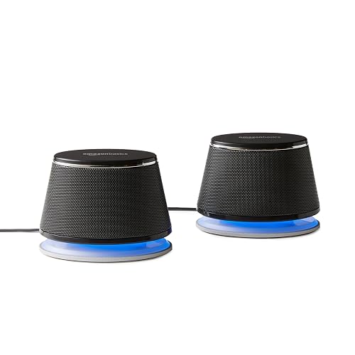 Amazon Basics Stereo 2.0 Speakers for PC or Laptop
