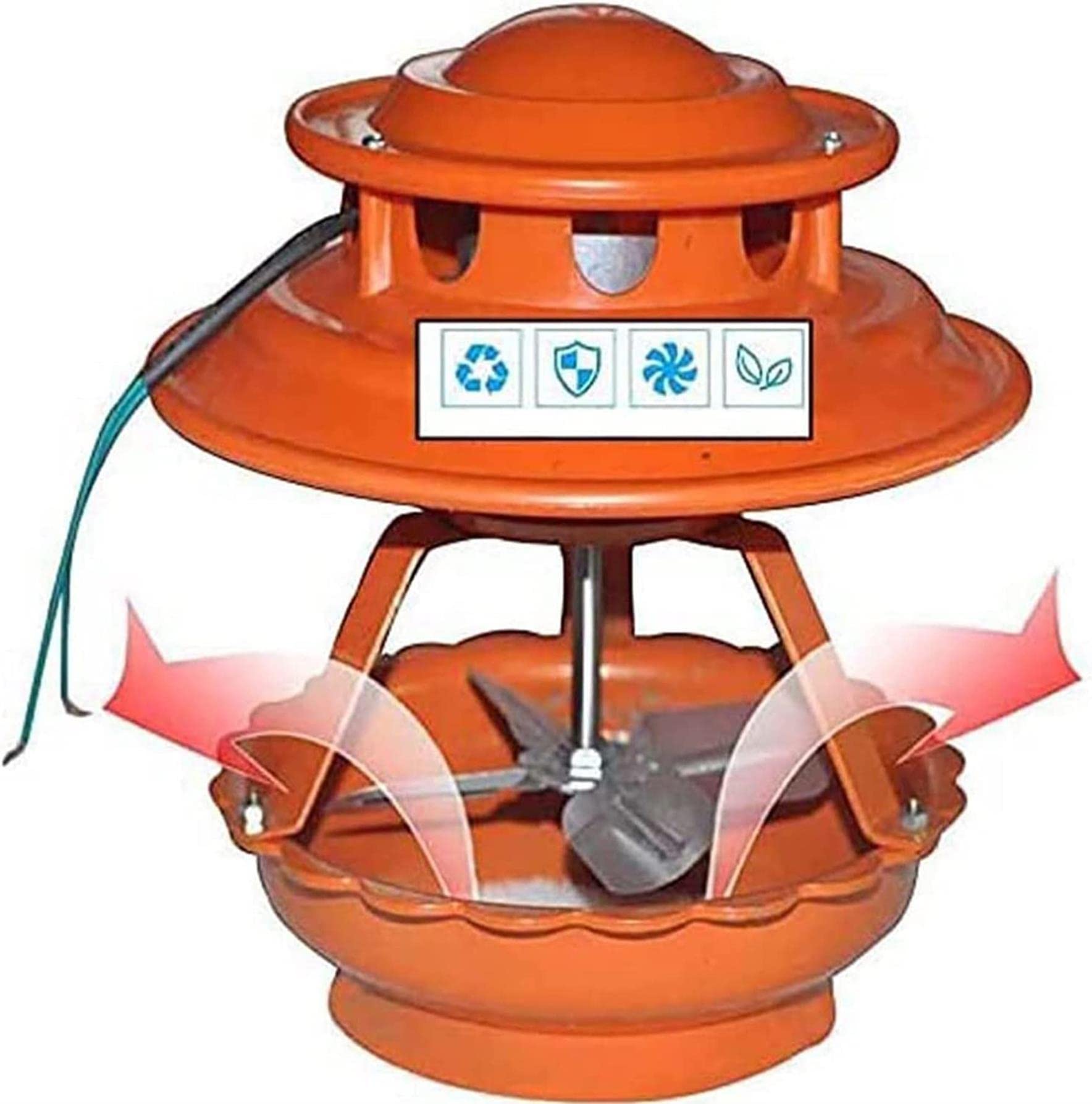 Aspirateur pour la cheminée Fumaria 80W avec moteur robuste et filtre à cendres