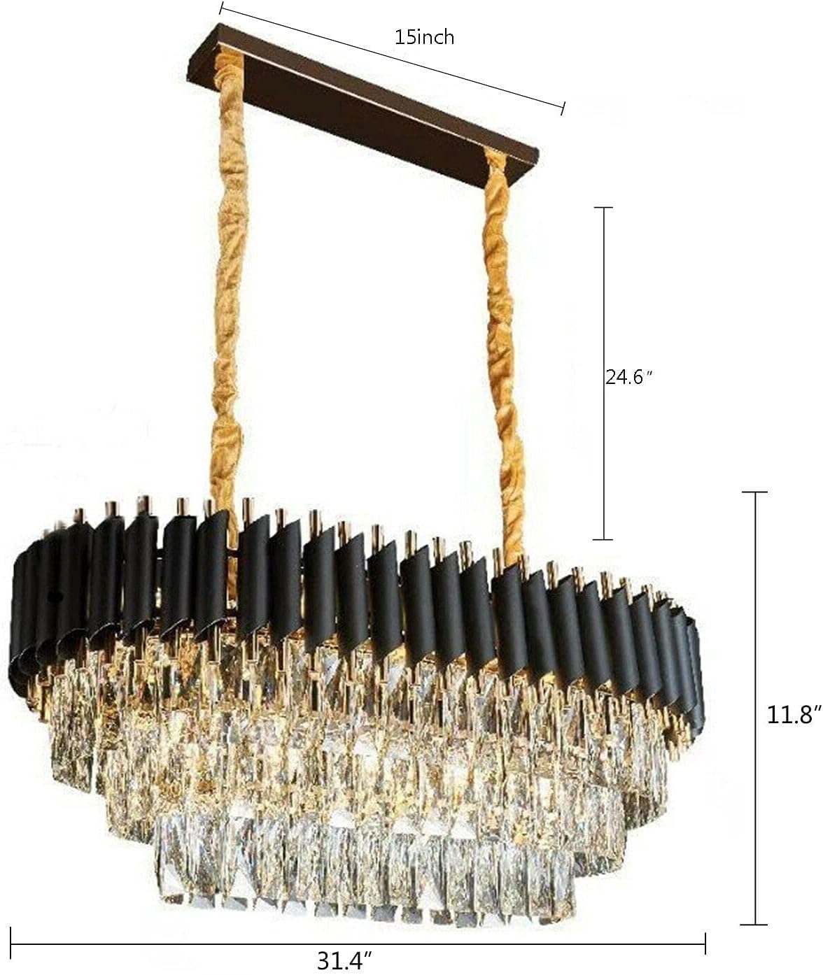 Dario Moderno in Cristallo Dario Ovale in Cristallo Dario Moderno lineare a Forma di Goccia di Pioggia da a Sospensione a soffitto per Sala da Pranzo Tavolo Cucina Soggiorno Decor