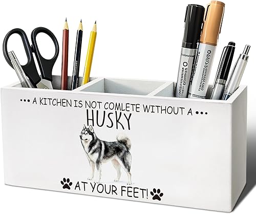 Miniatura 8 de Husky Gifts - Organizador de lápices para accesorios de escritorio, amantes de los animales, mujeres, hombres, regalos divertidos de perros, soporte